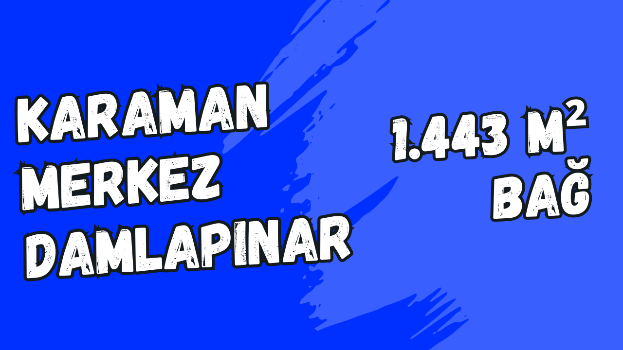 KARAMAN MERKEZ DAMLAPINAR KÖYÜNDE 1.443 M² BAĞIMIZ SATILIKTIR. - KARAMAN MERKEZ fotoğraf 5